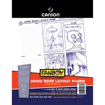 Canson® Fanboy™ Comic Book Layout Pages, 8.5" x 11"