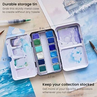 6 Pack: Arteza® Ocean Colors Watercolor Half Pan Set