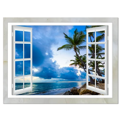 Designart - Window Open to Cloudy Blue Sky