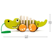 Hape Walk-A-Long Croc Wooden Toddler Pull Toy