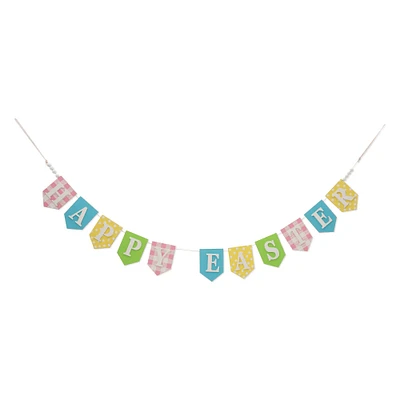 Glitzhome® 6.5ft. Wooden Happy Easter Garland