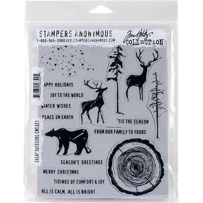 Stampers Anonymous Tim Holtz® Great Outdoors Cling Stamps