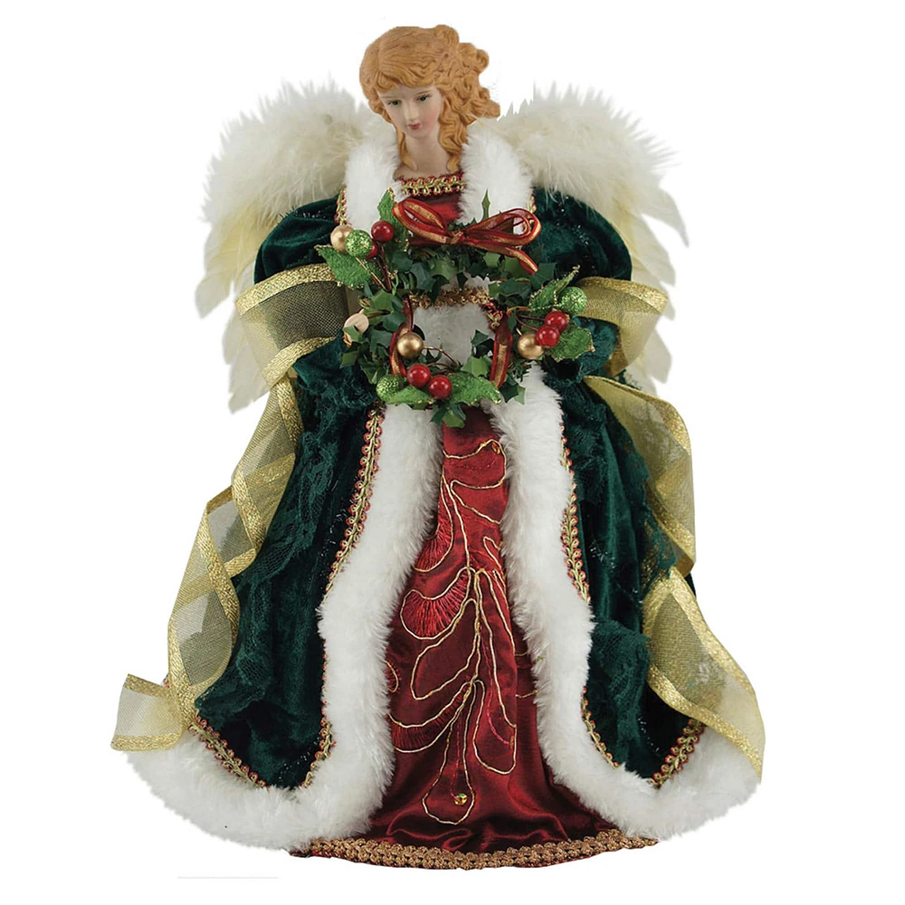 Santa's Workshop 12" Multicolor Christmas Angel Tree Topper