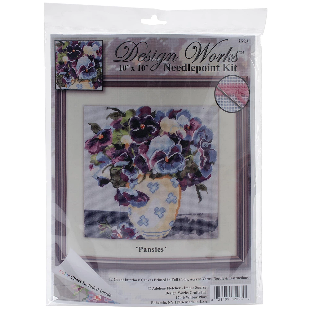 Design Works™ Pansies Needlepoint Kit