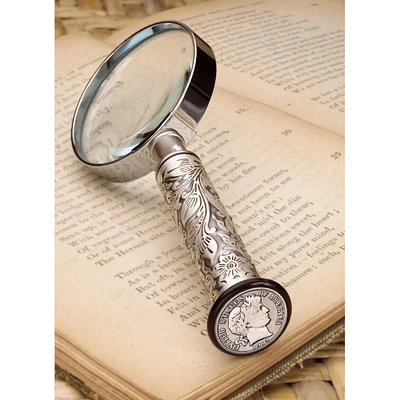 Silver Barber Dime Magnifying Glass