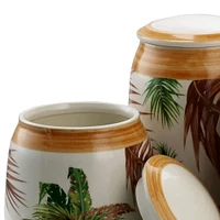 Elama Sand 3-Piece Ceramic Kitchen Canister Collection
