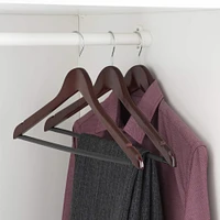 Simplify Mahogany Roller Hangers, 3ct.