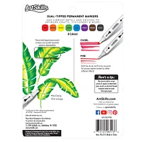 ArtSkills® Chisel & Fine Dual-Tipped 8 Color Permanent Markers