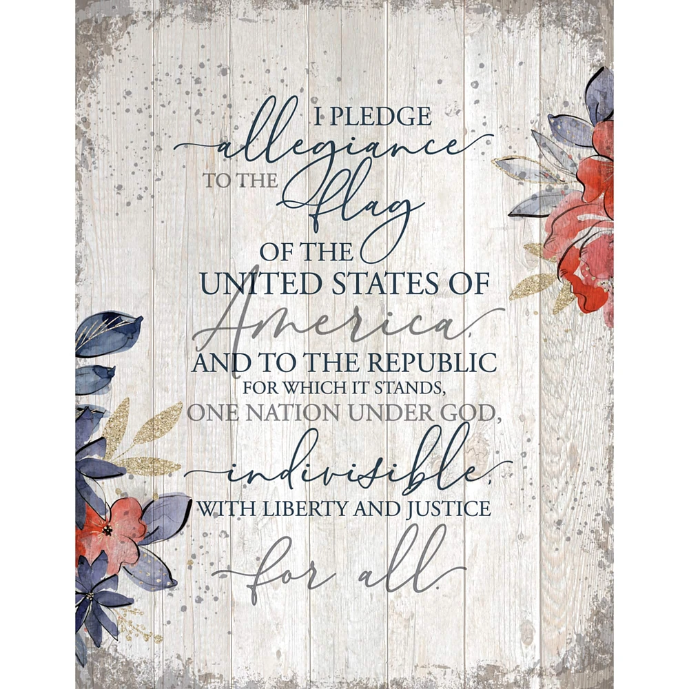 I Pledge Allegiance Wood Plaque