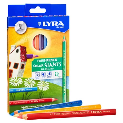 Lyra 12 Color Giants Colored Pencils