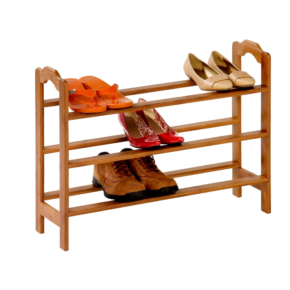 Honey Can Do 3-Shelf Bamboo Shoe Rack