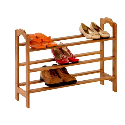 Honey Can Do 3-Shelf Bamboo Shoe Rack