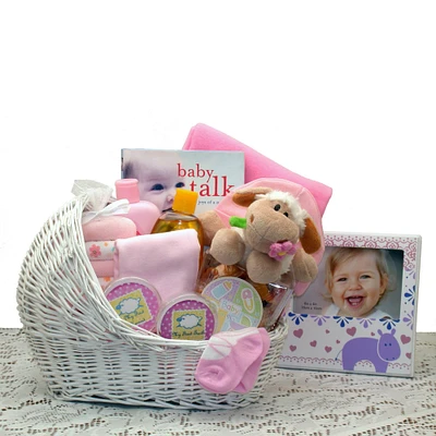 Welcome Baby Bassinet New Baby Girl Basket