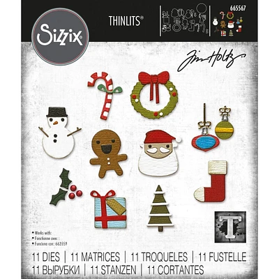 Sizzix® Thinlits® Christmas Minis by Tim Holtz Die Set