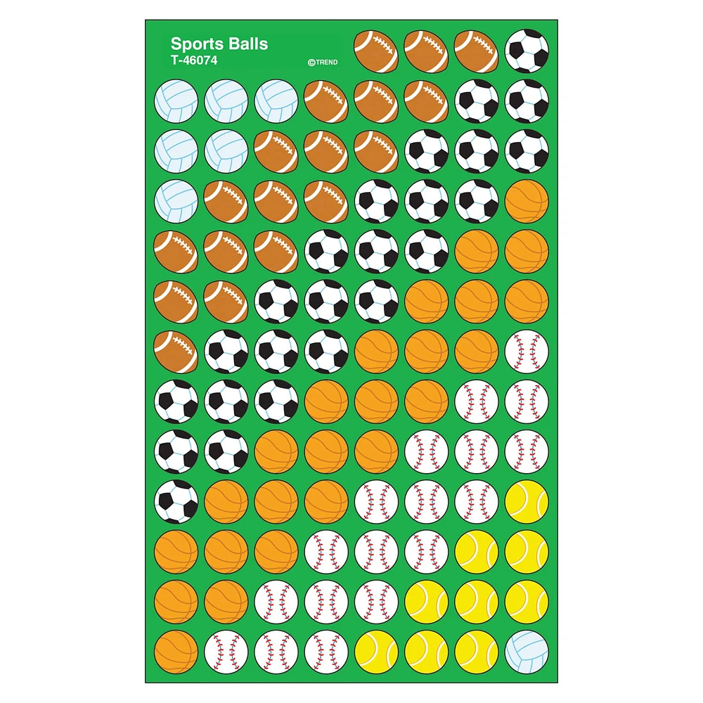 Trend Enterprises® Sports Balls superShapes® Stickers, 800ct.