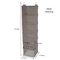 Household Essentials 6 Shelf Hanging Closet Organizer