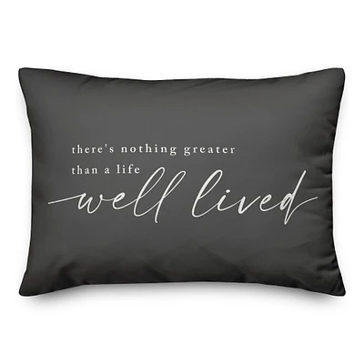 Life Well Lived 20" x 14" Throw Pillow