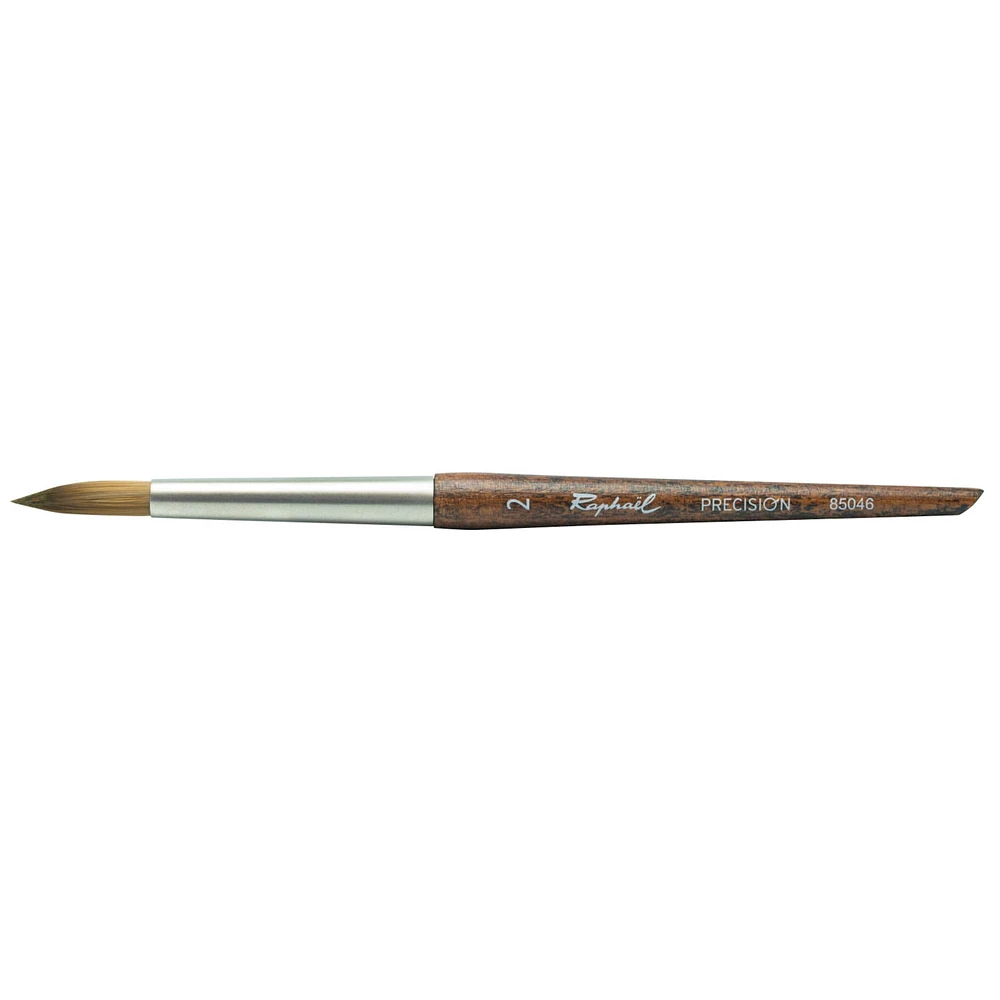 Raphael Mini Precision Short Handle Round Brush, Size 2