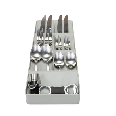 Kitchen Details Gray 7-Slot Drawer Cutlery Organizer