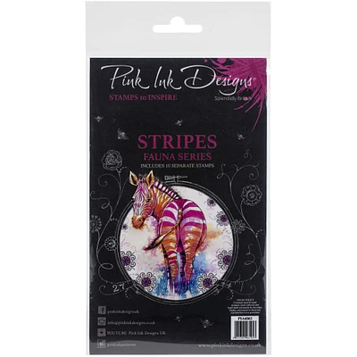 Pink Ink Designs® Stripes Clear Stamp Set