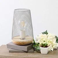 Simple Designs 9" Wired Mesh Uplight Table Lamp