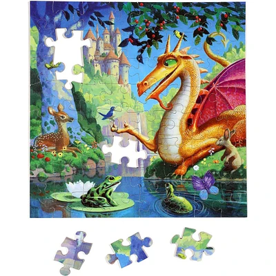 eeBoo Dragon 64 Piece Jigsaw Puzzle