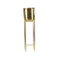 CosmoLiving by Cosmopolitan Gold Metal Glam Planter Set, 39" & 46"