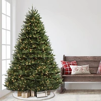 7.5ft. Fraser Fir Majestic Artificial Christmas Tree, Clear LED Lights 