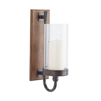 Brown Fir Farmhouse Wall Sconce, 16" x 5"