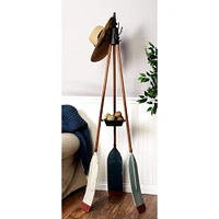 69" Oar Coastal Metal Coat Rack