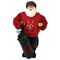 Santa's Workshop 12" Red Sweater Golfing Claus Figurine