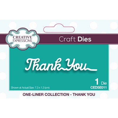 Creative Expressions One-Liner Thank You Craft Die