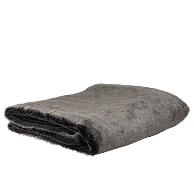 Charcoal Gray Super Plush Throw Blanket