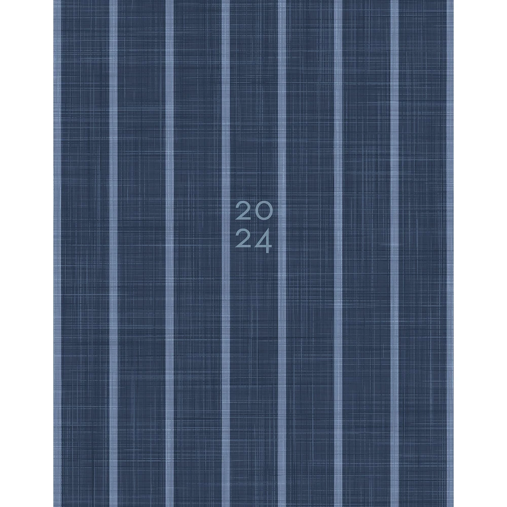 2024 Denim Stripe Booklet Monthly Planner