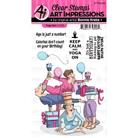 Art Impressions Girlfriends Yoga Clear Stamps