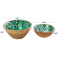 Mango Wood Handmade Nesting Decorative Bowl Set