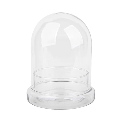 7" Glass Cloche with Glass Base by Ashland®