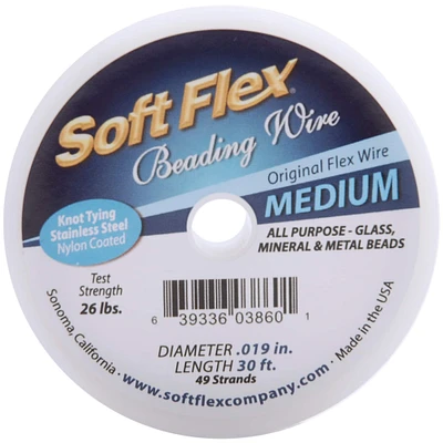 Soft Flex® 49-Strand 0.48mm Silver Beading Wire