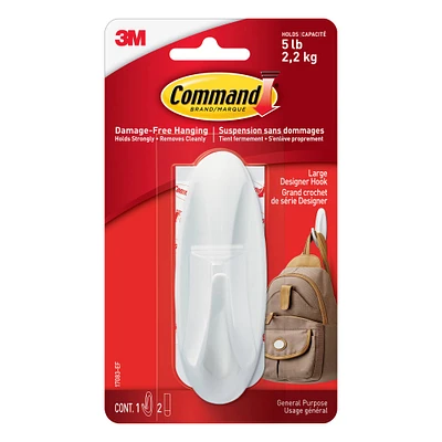 12 Pack: Command™ Large White Designer Hook