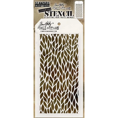 Stampers Anonymous Tim Holtz® Leafy Layering Stencil, 4" x 8.5"