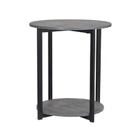 Household Essentials Jamestown 24" Round End Table