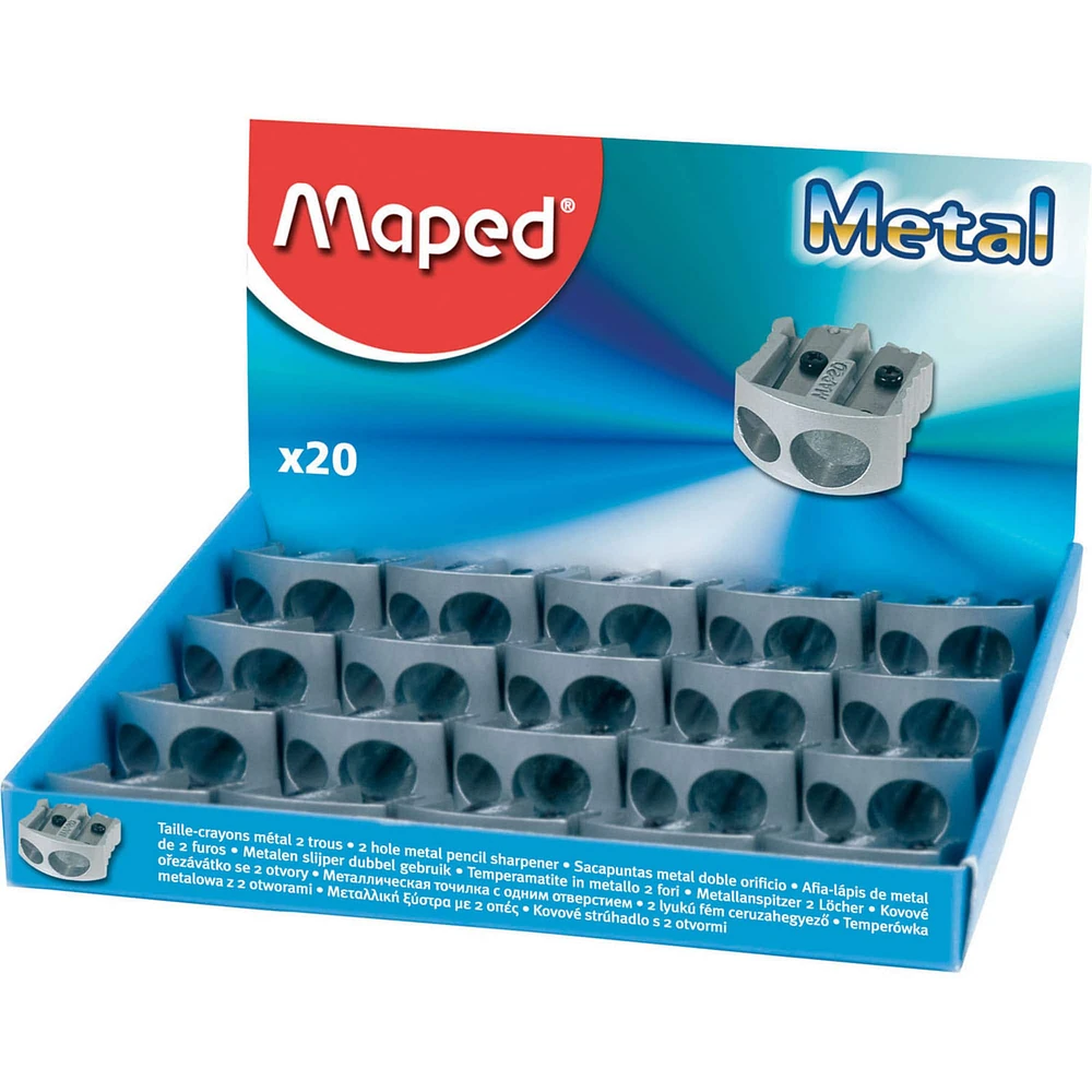 Maped® Classic 2-Hole Metal Sharpener, 20ct.