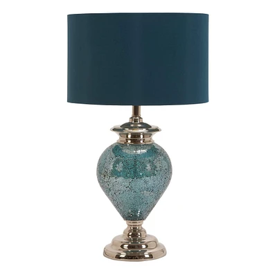 28" Blue Glass Tuscan Table Lamp