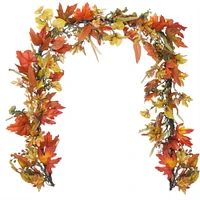 9ft. LED Lit Fall Harvest Leaf Artificial Garland