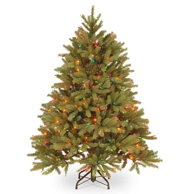 4.5ft. Pre-Lit Jersey Fraser Fir Artificial Christmas Tree, Multicolor Lights