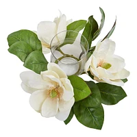 13" Magnolia Artificial Candelabrum Arrangement