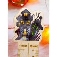 Mp Studia Halloween Cross Stitch on Wood Kit