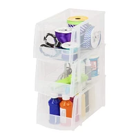 8 Pack: IRIS Clear Plastic Stacking Bin