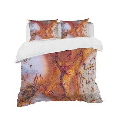 Designart 'Moss Agate with crack' Stone Bedding Set
