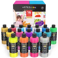 Arteza® Kids Tempera Paint 16 colors, 400ml each (6.4L)